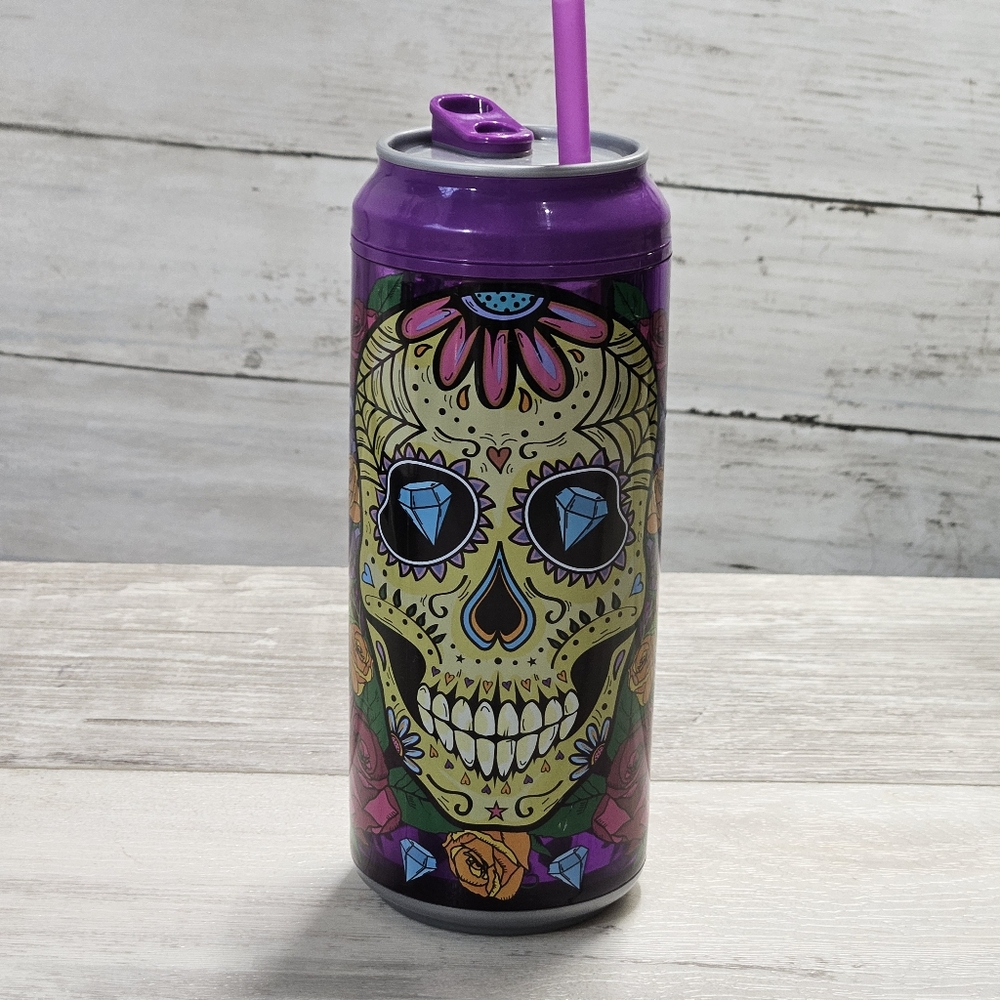 Cool Gear Day of the Dead Sugar Skull Insulated Bottle BPA Free